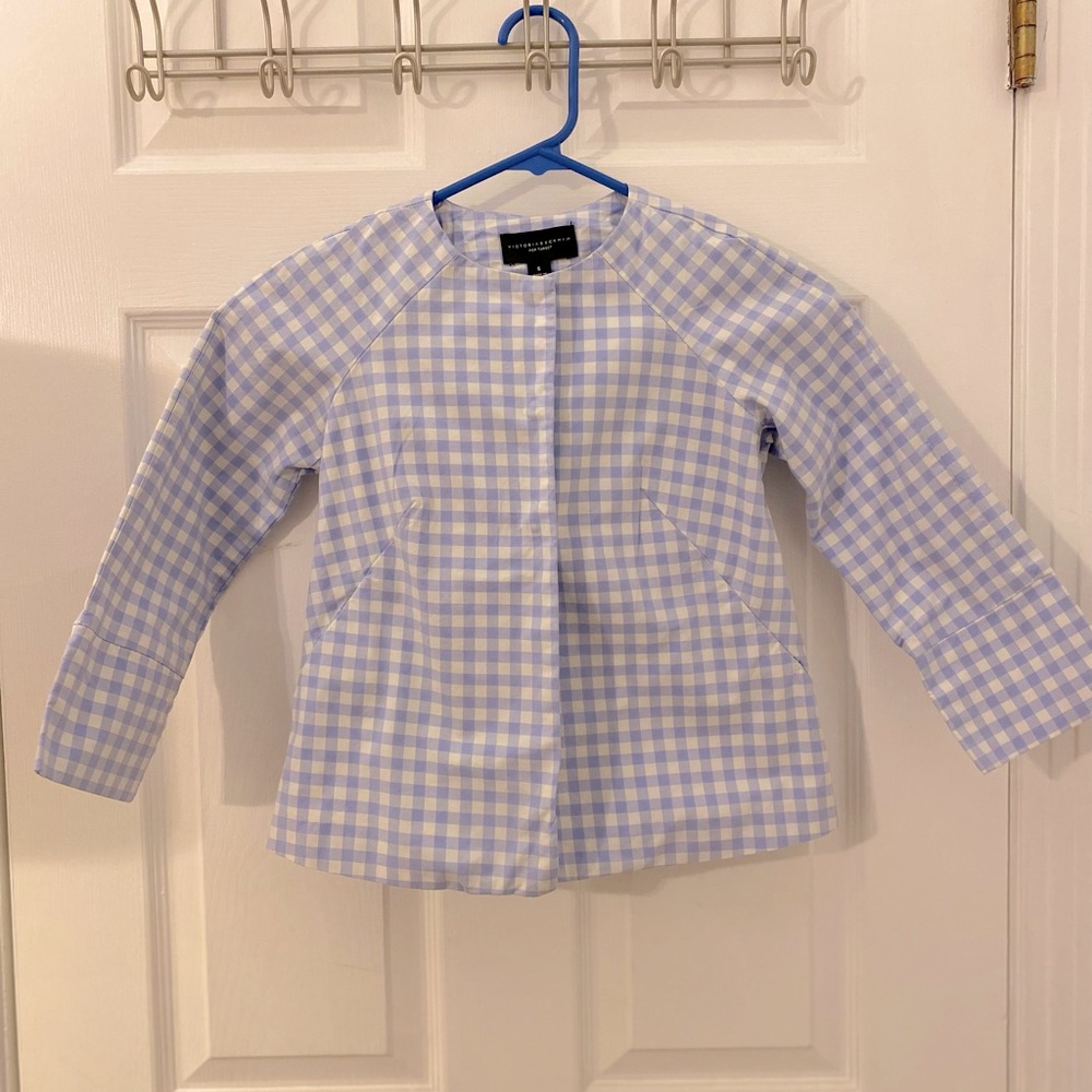 Victoria Beckham for Target lightweight plaid jacket